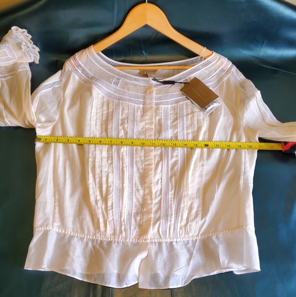 NWT$625 Burberry Magnolia Panel Natural Blouse Top - Picture 8 of 13
